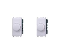 Elektronova Variateur 100 W-1000 W Blanc compatible Vimar Plana Kit 2 pièces 1301