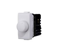 Elektronova Variateur à bouton compatible Bticino Matix pour charges résistives 100W-1000W ON/OFF couleur blanche - Lot de 1