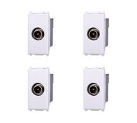 Elektronova Vimar Plana Lot de 4 prises TV directe mâle Blanc compatible avec 4 pièces 2250