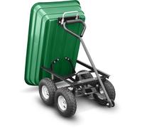 Elem Chariot de jardin Garden Technic – 93x50,5x51 cm, benne basculante plastique Vert et noir