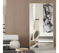 Elemango Miroir sur Pied, 180 x 80 cm, sur Pied, Grand Miroir doré, rectangulaire, Suspendu ou pendu, pour Chambre à Coucher (doré)