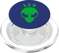 Element 115 avec tête d'extraterrestre PopSockets PopGrip pour MagSafe