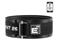 Element 26 Ceinture d'haltérophilie en cuir pour homme et femme, autobloquante et réglable pour dynamophilie, haltérophilie, haltérophilie, fitness fonctionnel - Ceinture de squat (taille S, noir)