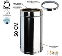 Elément 50 cm conduit double paroi isolé Edilinox - Diamètre 130 mm