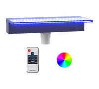Élément cascade acrylique 45 cm avec LED RVB, décoration de jardin pour bassin et piscine, avec télécommande, économie d'énergie, idéal pour terrasse, balcon et salon, cours d'eau apaisant