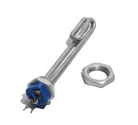 Élément chauffant 1 pouce avec accessoire 220~240V, Type à vis, chauffe-eau à Immersion for chaudière 304SUS 1KW/2KW/3KW, 1 pièce(Silver,1 INCH 220-240V_1KW 180MM 304SUS)