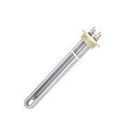 Élément chauffant à bride 12 V CC 600 W DN32 Bride en cuivre 1 1/4" Chauffe-eau tubulaire immersion Chauffage solaire avec tube de sonde capteur(Heater Thread)