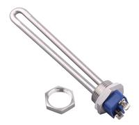 Élément chauffant à immersion for chauffe-eau 220 V avec filetage de 1 pouce, élément chauffant tubulaire électrique SUS304 500 W/750 W/1000 W/1500 W(Silver,500w)