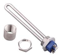 Élément chauffant à immersion for chauffe-eau 220 V avec filetage de 1 pouce, élément chauffant tubulaire électrique SUS304 500 W/750 W/1000 W/1500 W(Grey,1000w)