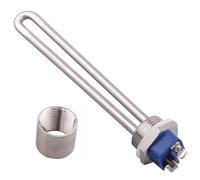 Élément chauffant à immersion for chauffe-eau 220 V avec filetage de 1 pouce, élément chauffant tubulaire électrique SUS304 500 W/750 W/1000 W/1500 W(WHITE,750w)