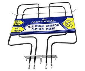 Elément Chauffant à Resistance pour Four 900/1600W 220/240V avec le Code Original 481225998466 pour Whirlpool C00313228 pour Indesit - Garantie de 10 Ans - MONTERAL