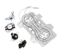 Élément chauffant DC47-00019A Kit de réparation complet pour sèche-linge DV42H5000EW - Fil FeCrAl résistant aux hautes températures avec fusible thermique et capteur 6,5 x 9,8 pouces