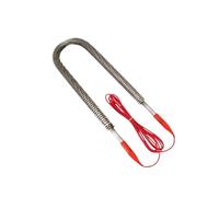 Élément chauffant électrique à ailettes en acier inoxydable, 220V, 800W, étanche, fil de 2.5M, chauffage tubulaire, réchauffeur d'air en forme de U