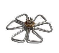 Élément chauffant for chaudière électrique 220 V/380 V, forme prune, filetage hexagonal, diamètre DN40 (1,5 pouce), en acier inoxydable 201SS(220V,9KW DN40 280L 201SS)