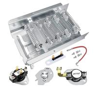 Élément Chauffant Sèche-linge Kit Résistance Thermostat Fusible Métal Céramique Réparation Remplacement Stable Chauffage Rapi Adapté pour Entretien à Domicile Bricolage Ateliers