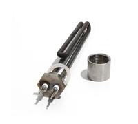 Élément chauffant solaire fileté DN25/1 pouce, tube et filetage en acier inoxydable 304 avec écrou, 1 kW/2 kW/3 kW/4 kW(Bianco,380V,2KW 210mmL)