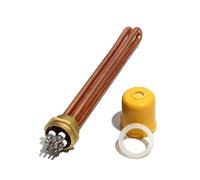 élément chauffant tubulaire, Tube en cuivre à Immersion Double U 1 pouce/DN25 et élément chauffant électrique à filetage(6KW)