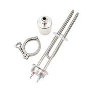 Élément chauffe-eau, Élément chauffant à eau 2 "Tri pince 220v,5 kw/3, kw SUS304, thermoplongeur électrique for brassage(Heater and Clamp,220V 2500W)