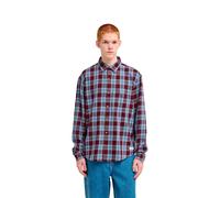 Element Button Down Flannel Regular Fit Long Sleeve Shirt Bleu M Homme