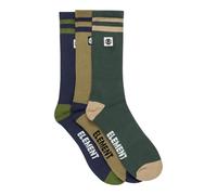 Element CLEARSIGHT Socks 3PK Chaussettes, Naval/Khaki/Jungle Green, Taille Unique Homme