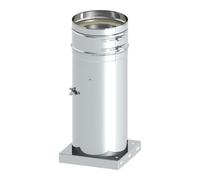 Élément d‘inspection design avec plaque de base intégrée et purge (pour l'extérieur) - double paroi - Tecnovis TEC-DW-CLASSIC 150 mm