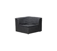 Élément d'angle en tissu gris, 1 place, angle réversible, fixe - Chehoma, Clide - 92x92x67 cm