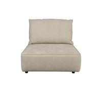 Élément de canapé en tissu beige, 1 place, modulable, uni, fonction relax - Zuiver, Hunter element - 100x99x87 cm