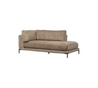 Élément de canapé méridienne gauche 100x200 cm Chenille Mud Melange COUPLE