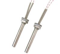 élément de chauffage, Lot de 2 cartouches chauffantes 24 V CC 200 W/300 W 12 x 100 mm for impression 3D et transformation alimentaire(200w 12x100mm)