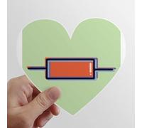 élément de Circuit de Batterie Les Autocollants d'ordinateur ou de Bagage avec la Forme de cÅ“ur