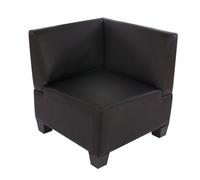 Élément de coin Lyon, système modulaire, similicuir noir