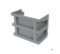 Élément de courette anglaise - NICOLL - ECA7 - Réhausse 18 cm - PVC gris - Empilable