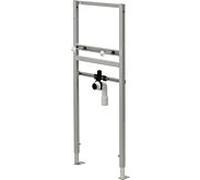 Élément de lavabo Viega Eco 8180.61, référence 670986, hauteur d'installation 1130 mm, acier thermolaqué, pour lavabo avec robinet monotrou.