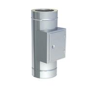 Elément de nettoyage avec trappe rectangulaire - double paroi - TEC-DW-Classic 115 mm