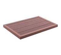 vidaXL Elément de Plancher pour Douche Solaire Echelle de Piscine Paillasson Antidérapant Extérieur Durable Robuste Marron 101x63x5,5 cm WPC