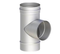 Elément de raccordement avec sortie pour modérateur de tirage - simple paroi - Tecnovis TEC-EW-Classic 140 mm, sortie adaptée au ZUK 130