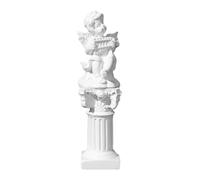 Élément décoratif fonctionnel Colonnes romaines, ornements d'anges, sculptures, vitrines, salles de maquettes, mini accessoires de tournage, meubles rembourrés (Beige, 13.2cm)