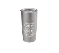Élément d'énergie du café - Tableau périodique amusant des éléments Gobelet isotherme en acier inoxydable double paroi