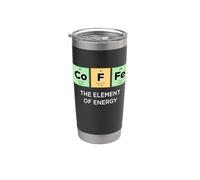 Élément d'énergie du café - Tableau périodique amusant des éléments Gobelet isotherme en acier inoxydable double paroi