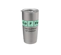 Élément d'énergie du café - Tableau périodique amusant des éléments Gobelet isotherme en acier inoxydable double paroi