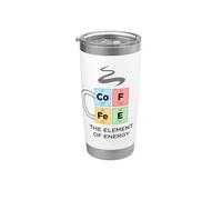 Élément d'énergie du café - Tableau périodique amusant des éléments Gobelet isotherme en acier inoxydable double paroi