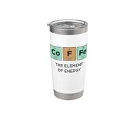 Élément d'énergie du café - Tableau périodique amusant des éléments Gobelet isotherme en acier inoxydable double paroi