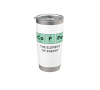 Élément d'énergie du café - Tableau périodique amusant des éléments Gobelet isotherme en acier inoxydable double paroi