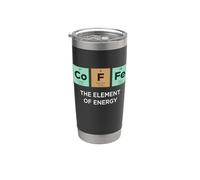 Élément d'énergie du café - Tableau périodique amusant des éléments Gobelet isotherme en acier inoxydable double paroi
