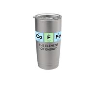 Élément d'énergie du café - Tableau périodique amusant des éléments Gobelet isotherme en acier inoxydable double paroi
