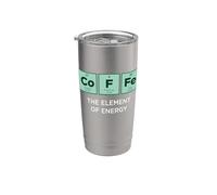 Élément d'énergie du café - Tableau périodique amusant des éléments Gobelet isotherme en acier inoxydable double paroi