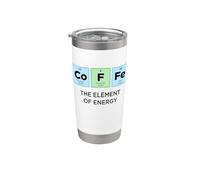 Élément d'énergie du café - Tableau périodique amusant des éléments Gobelet isotherme en acier inoxydable double paroi