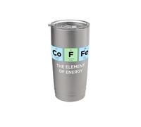 Élément d'énergie du café - Tableau périodique amusant des éléments Gobelet isotherme en acier inoxydable double paroi