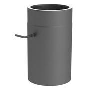 Elément droit 300 mm avec clapet papillon - gris - double paroi - Tecnovis TEC-Protect 150mm