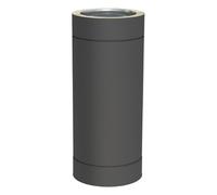 Élément droit 500 mm - double paroi - Tecnovis TEC-DW-NOIR 150 mm